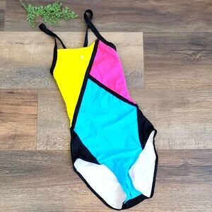 Aqua Sphere NWT Colorblock One-Piece Swimsuit Womens Size 40 ( XL )